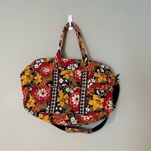 Vera Bradley Floral Travel Bag - Red, Yellow, Black